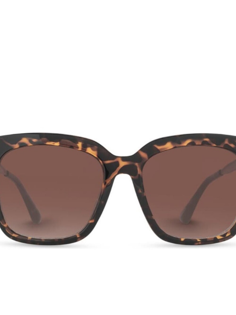DIFF 54mm Hailey Sunglasses  Tortoiseshell Square with Brown Lenses - Picture 2 of 12